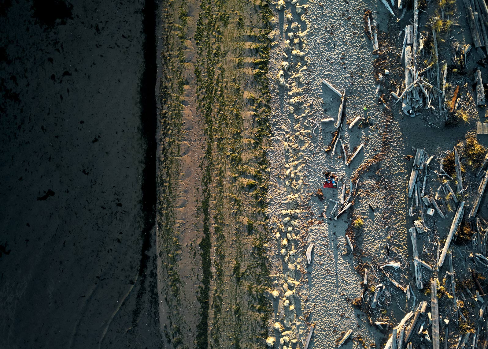 Drone photographer Amos Morgan captures beach landscape
