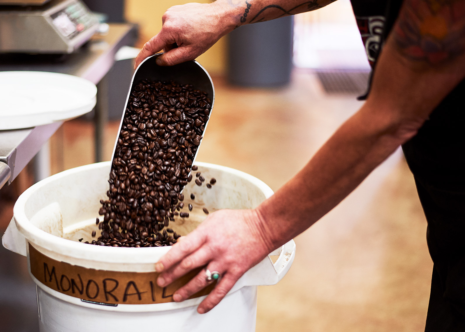 Coffee roaster branding photoshoot