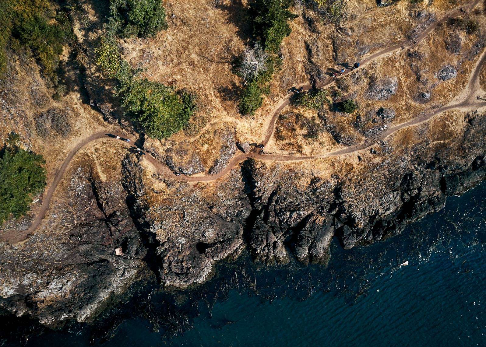 drone photographer Amos Morgan captures a birds eye view of a trail