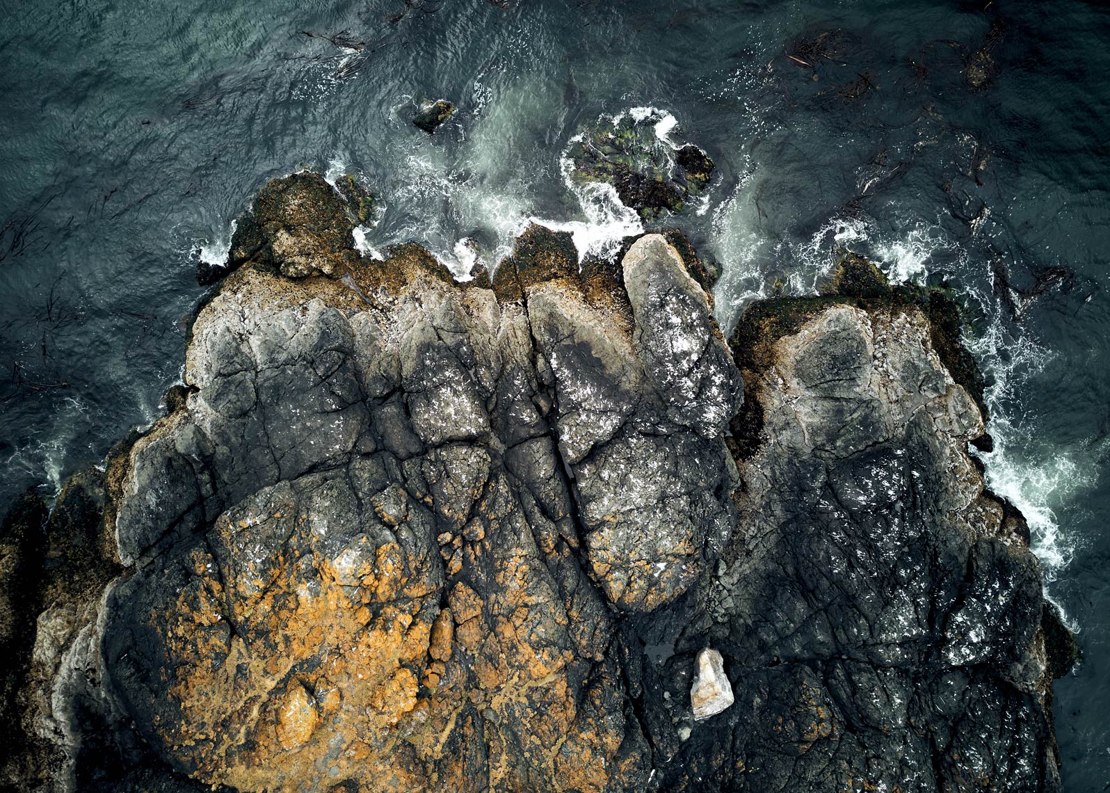 Drone photographer documents rocky coast