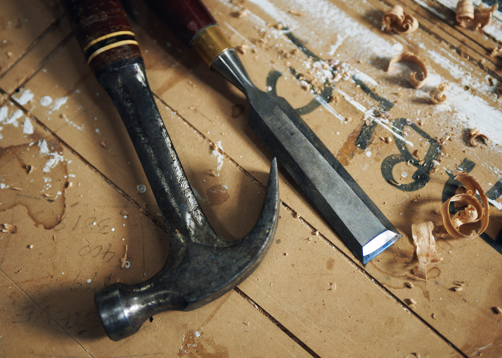photograph of woodworkers tools